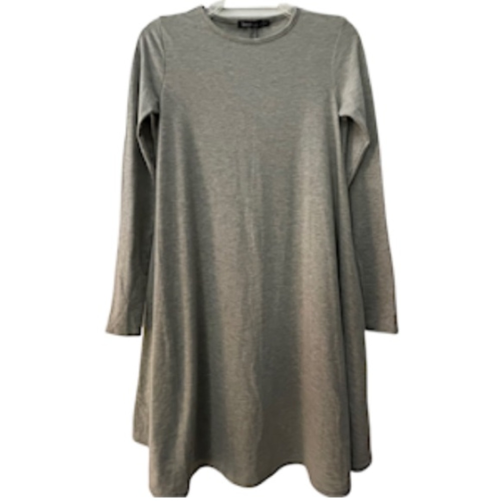 NEW! Long Sleeve Crew Neck T Shirt Dress